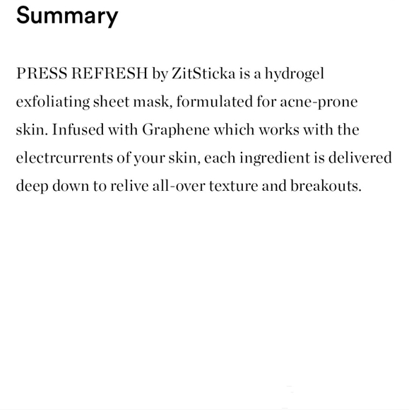 Zitsticka Press Refresh Soothing Mask - Picture 5 of 10